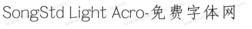 SongStd Light Acro字体转换
